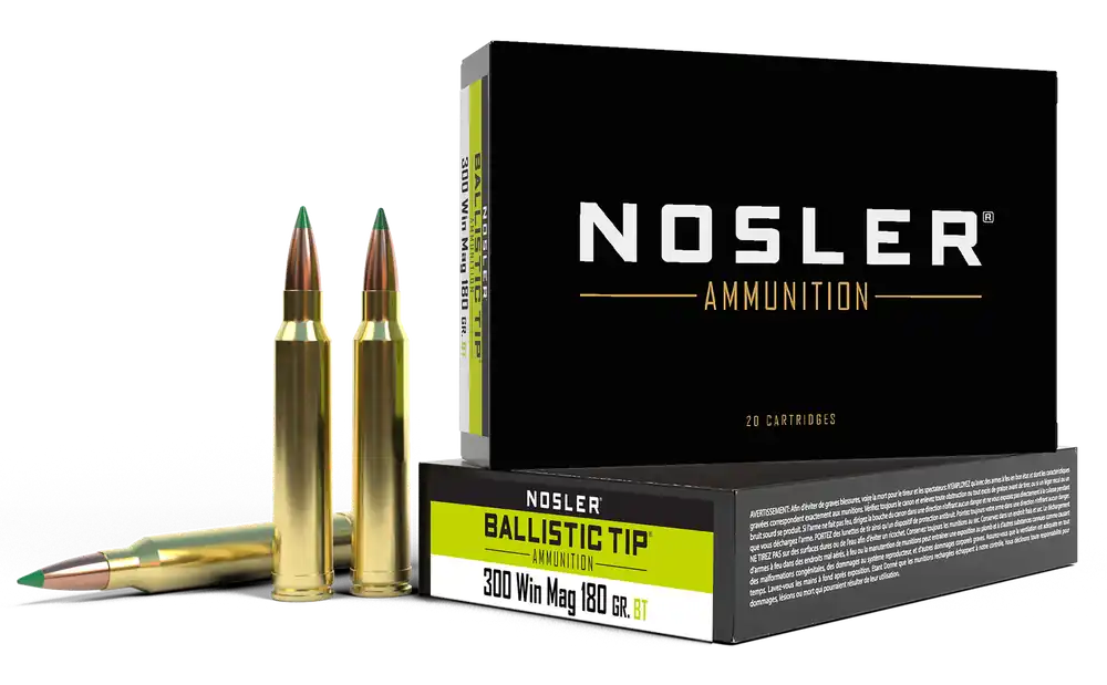 Nosler 40053 Ballistic Tip 300 Win Mag 180gr Spitzer 20/Box
