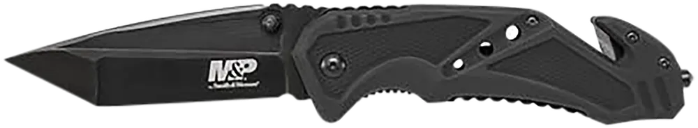 Smith & Wesson M&P Rescue Folding Knife with Glass Breaker and Seat Belt Cutter