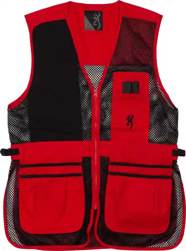 Browning Mesh Shooting Vest - R-Hand 3XL Black/Red Trim