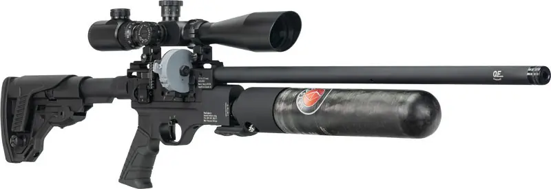 Hatsan Factor RC .22 PCP Air Rifle with Side Lever and 2 Magazines - Black