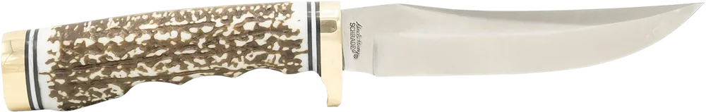 Uncle Henry Next Gen Golden Spike 5" Fixed Blade Knife with Staglon Handle and Brass Accents