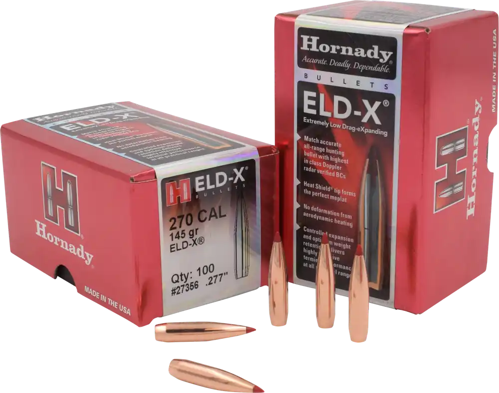 Hornady 27356 ELD-X .270 Cal 145 gr Bullets - 100/Box