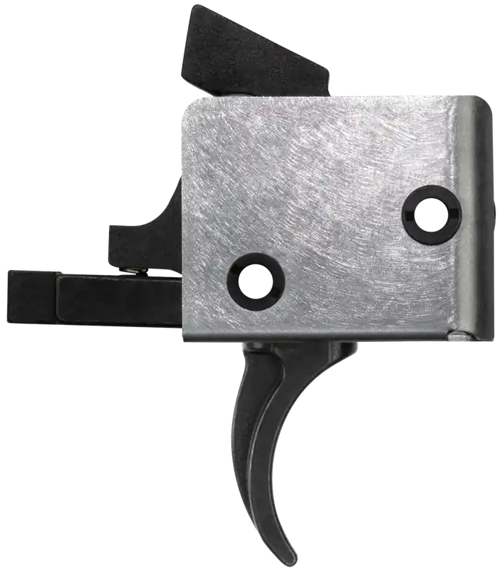 CMC 93501 Drop-In Single-Stage Curved Trigger, 5-5.50 lbs Draw Weight, Black/Silver Finish