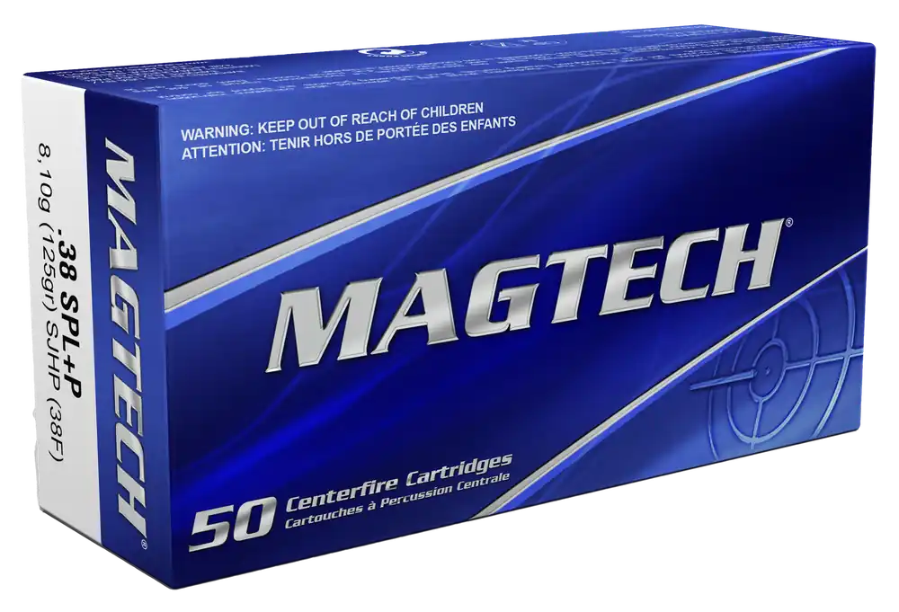 Magtech 38 Special+P 125gr SJHP Ammo - 50 Rounds/Box, 20 Boxes/Case