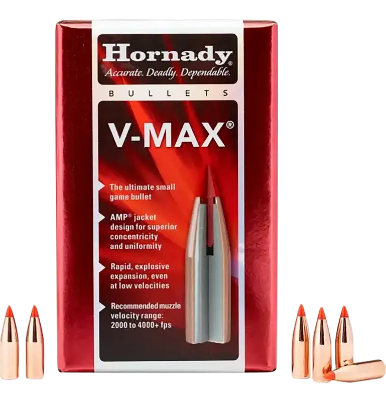 Hornady V-Max 6.5mm .264 95gr Bullets - 100 Box/25 Case