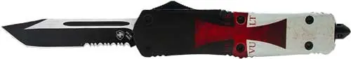 FLAG 3.5" Black Tanto Serrated Templar Knife Large OTF Templar