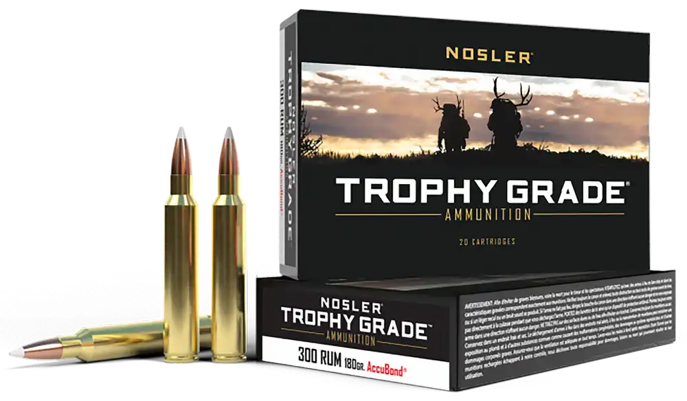 Nosler Trophy Grade 300RUM 180gr AccuBond - 20 Rounds/Box