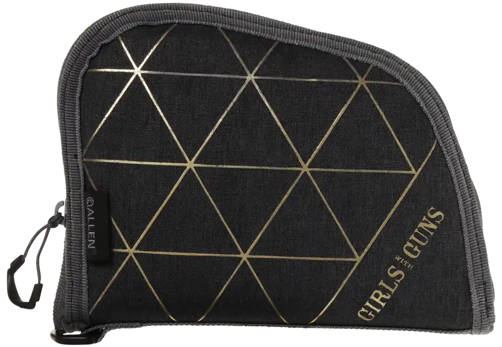 Girls With Guns 908 Foiled 8" Heather Gray/Gold Foil Handgun Holder