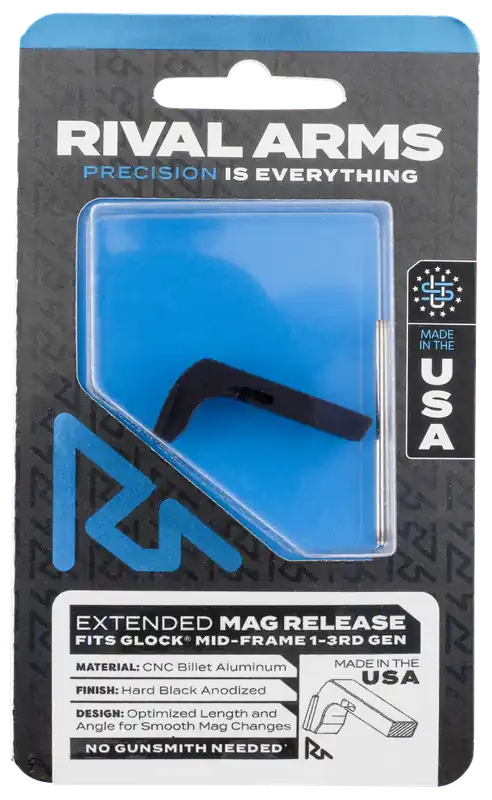 Extended Magazine Release for Glock Gen3 (Excluding 21SF) - Black Anodized Aluminum