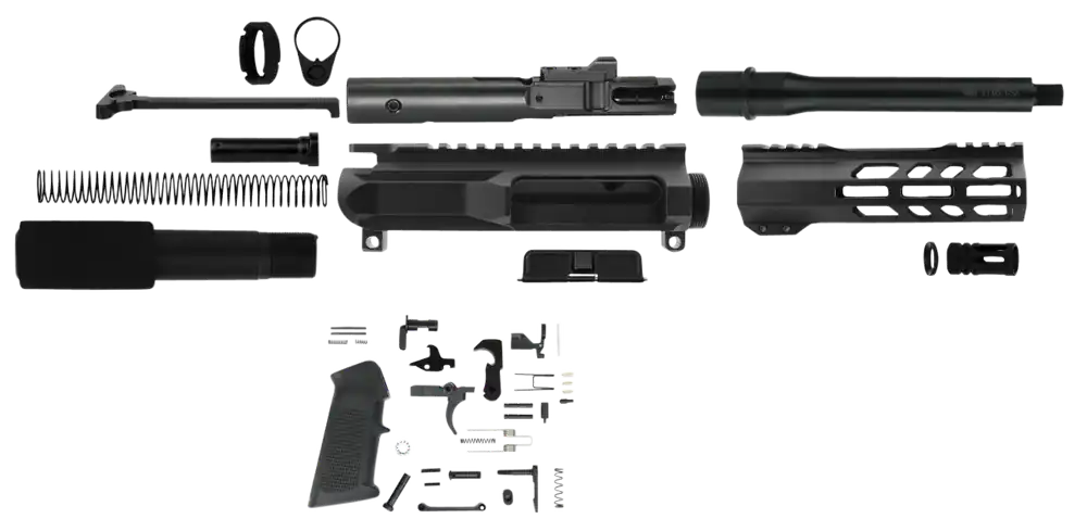 TacFire 9mm Luger AR Build Kit with 7.50" Black Barrel
