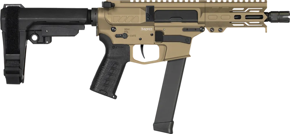 CMMG Banshee MKGS 9mm Luger Pistol with Coyote Tan Finish and M-LOK Handguards