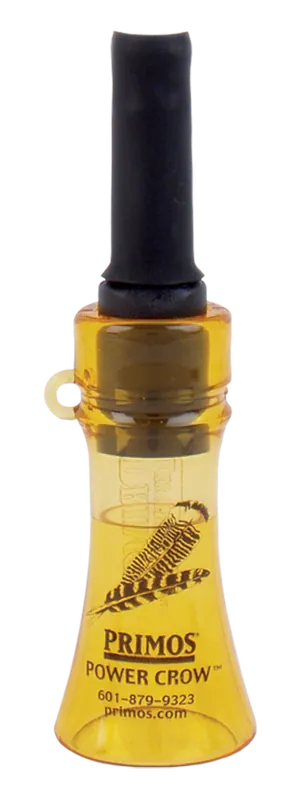 Primos 330 Power Crow Call: Attracts Crows & Turkeys - Black/Yellow Plastic