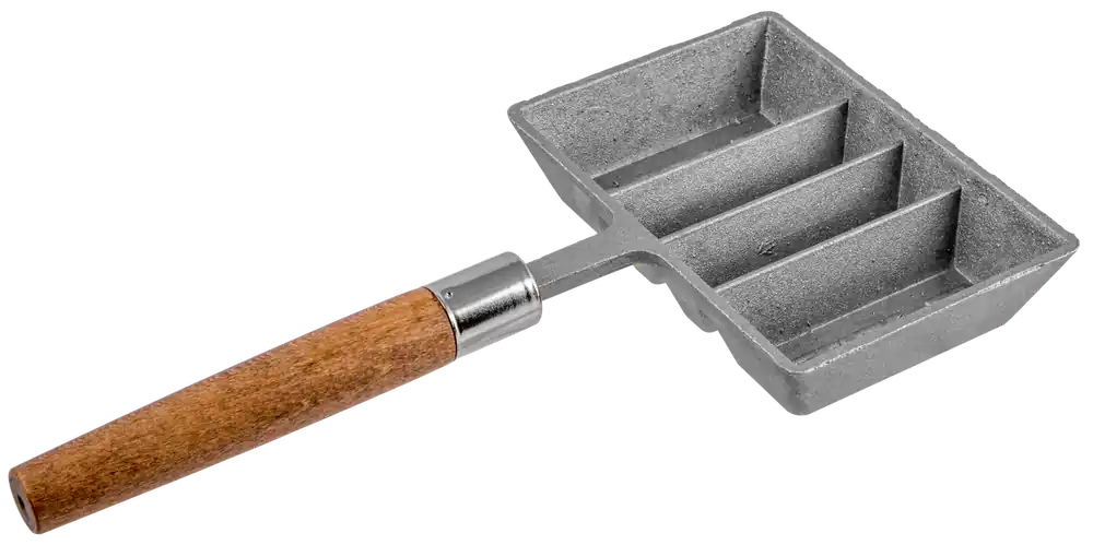 Lee Precision 90029 Ingot Mold with Silver Aluminum and Wood Handle