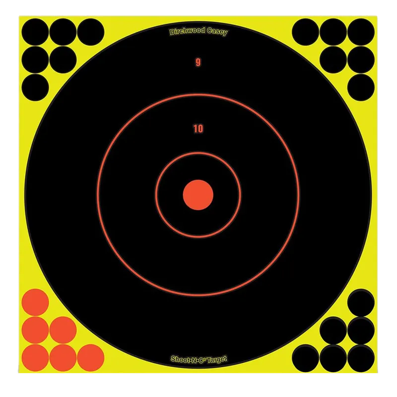 Birchwood Casey 12" Bullseye Reactive Targets - 100 Pack