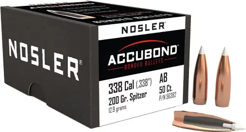 Nosler 338 Cal .338 200GR AccuBond Bullets - 50 Count