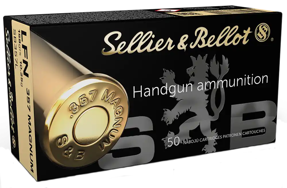 Sellier & Bellot .357 Magnum 158gr LFN Handgun Ammo - 50 Rounds
