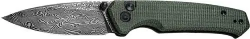 CIVIVI Altus 2.97" Knife with Green Micarta and Black Damascus Finish