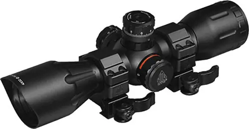 UTG 4x32 Crossbow Scope with 5-Step RGB Reticle and QD Rings