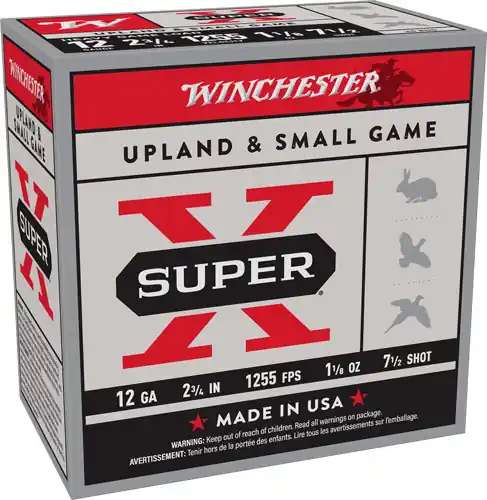 Winchester Super-X 12GA 2.75" 1-1/8oz #7.5 1255FPS 250-Round Case