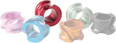 1/4" Red Accu-Peep with Angular Grooves - Hot Shot Archery
