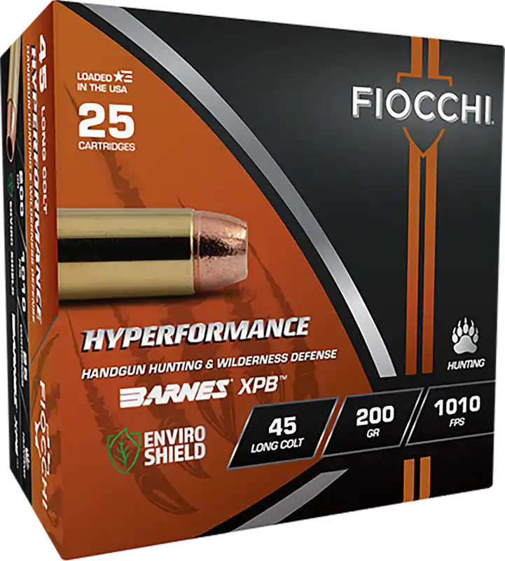 Fiocchi Hyperformance 45 Colt 200gr XPB - 25 Rounds Per Box, 8 Boxes Per Case