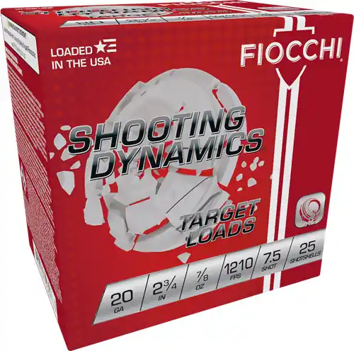 Fiocchi 20GA 2.75" 7/8oz #7.5 1210FPS 250-Round Case