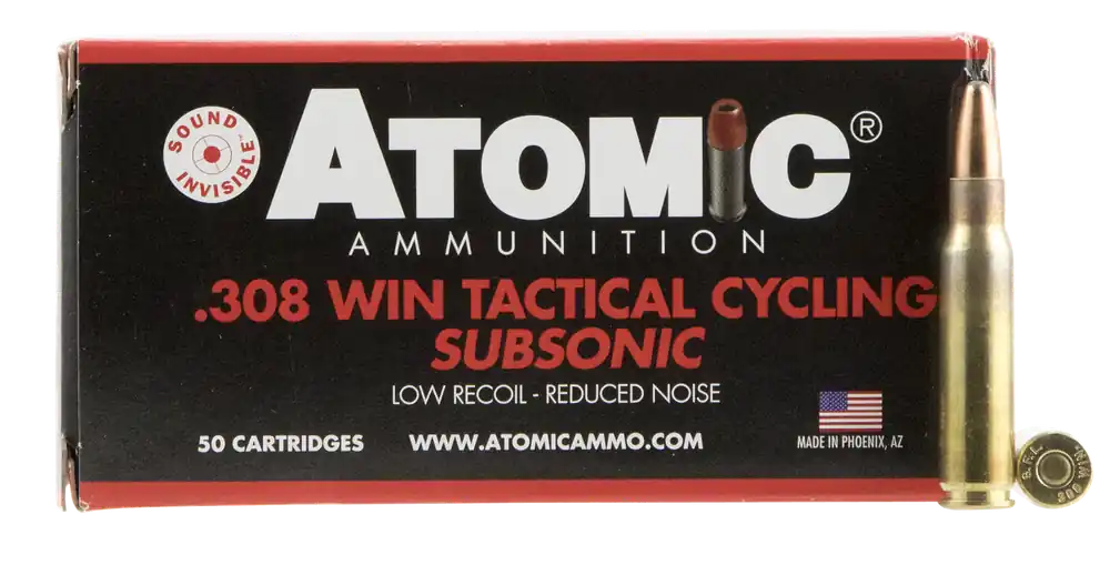 Atomic Ammunition 00472 Subsonic .308 Win 260gr SP RN 50/Box