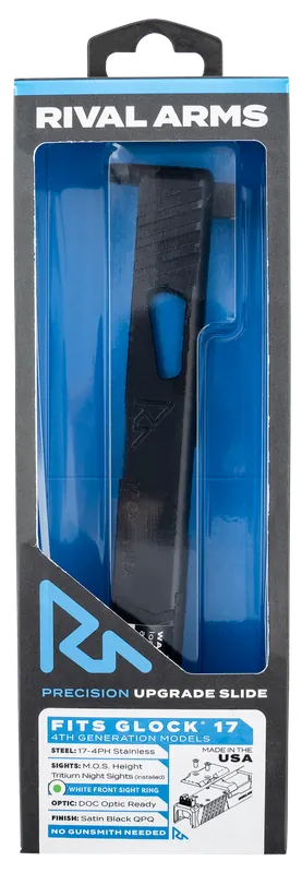 Rival Arms Precision Slide A1 for Glock 17 Gen4 with Tritium Night Sights and Docter Cut