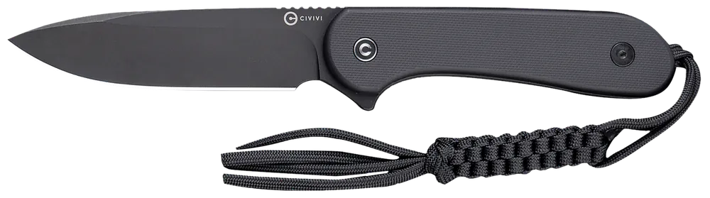 Civivi Elementum Fixed Blade Knife with Black Stonewashed D2 Steel and G10 Handle