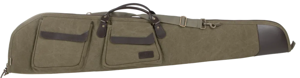 Heritage 48" Olive Canvas Rifle Case with Leather Trim & Tricot Lining