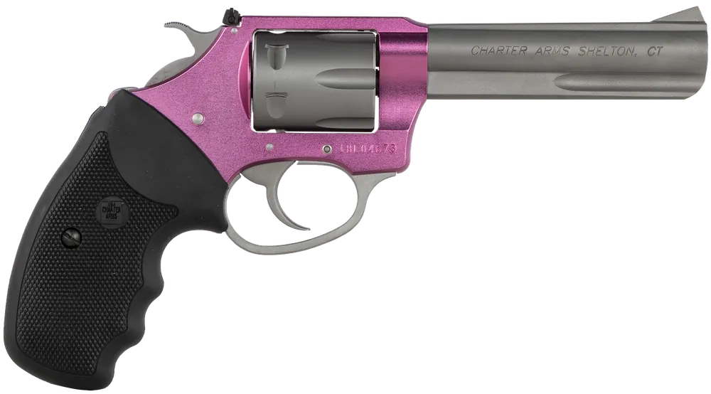Charter Arms Pathfinder Lite .22 LR Revolver, Pink Frame, 4.2" Stainless Barrel, 8-Shot Capacity