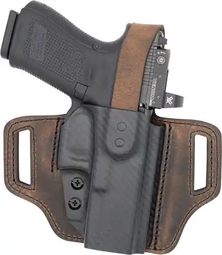Versacarry Insurgent Thumb Break OWB Holster for Springfield Hellcat, Polymer/Brown