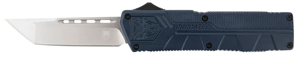 CobraTec NYCTLWTNS 3.25" OTF Tanto Knife with D2 Steel Blade and NYPD Blue Handle