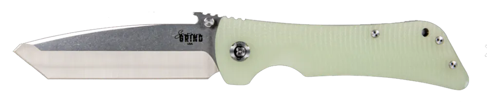Southern Grind Bad Monkey Folding Knife with Tanto Blade and Jade G10 Handle