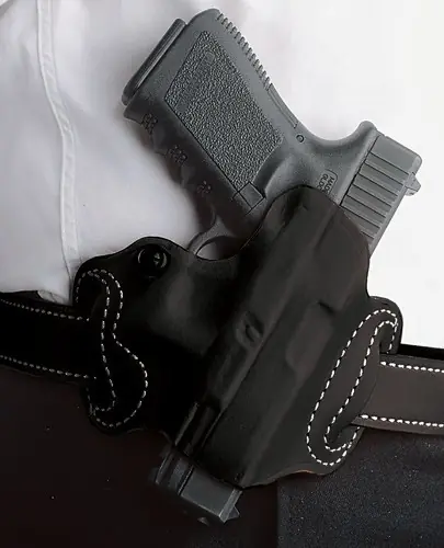 DeSantis Mini Slide Holster for Glock 20/21 - OWB Right Hand Leather