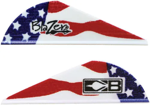 36-Pack Bohning Blazer Vanes with 2-Inch American Flag Design