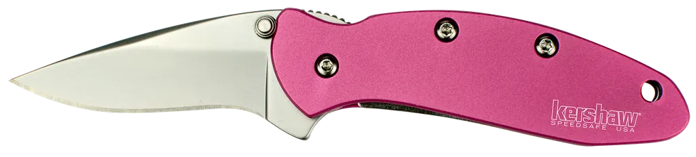 Kershaw 1600PINK Chive Folding Knife with Pink Aluminum Handle and 1.90" 420HC Blade