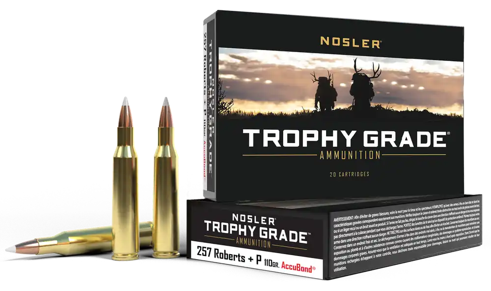 Nosler Trophy Grade .257 Roberts 110gr AccuBond Ammo - 20 Rounds