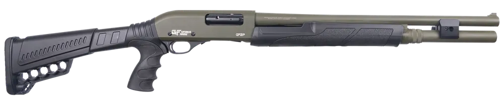 Gforce Arms GF2P12 12 Gauge Pump Shotgun with OD Green Barrel and Black Furniture