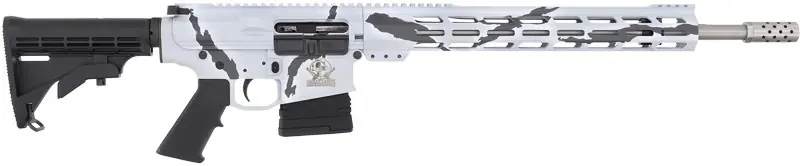 S/S BBL 10RD Pursuit Snow Camo AR10 Rifle .308 Win 18"