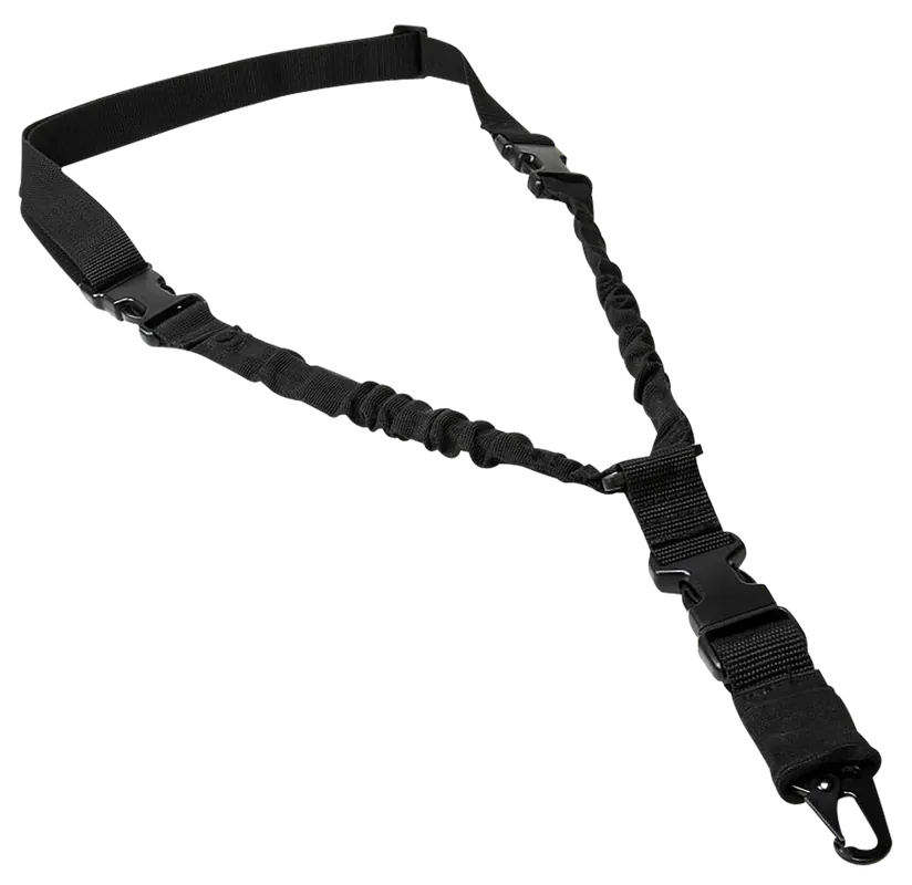 NcStar ADBS1PB Adjustable Bungee Single Point Sling, Black Nylon, 30"-38" Deluxe