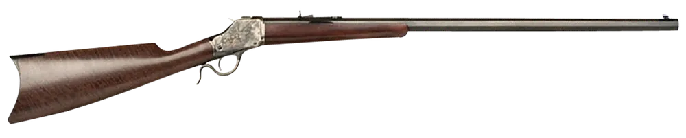 Cimarron CA885 1885 High Wall Rifle: 38-55 Win, 30" Blued Octagon Barrel, Color Case Hardened Receiver, Walnut Stock