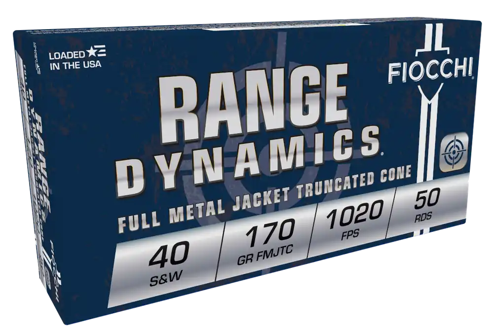 Fiocchi 40S&W 170gr FMJ Truncated Cone Ammo - 50 Rounds/Box, 20 Boxes/Case