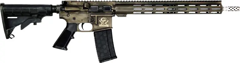 16" Stainless Steel Barrel Bronze GLFA AR15 Battleworn .223 Wylde