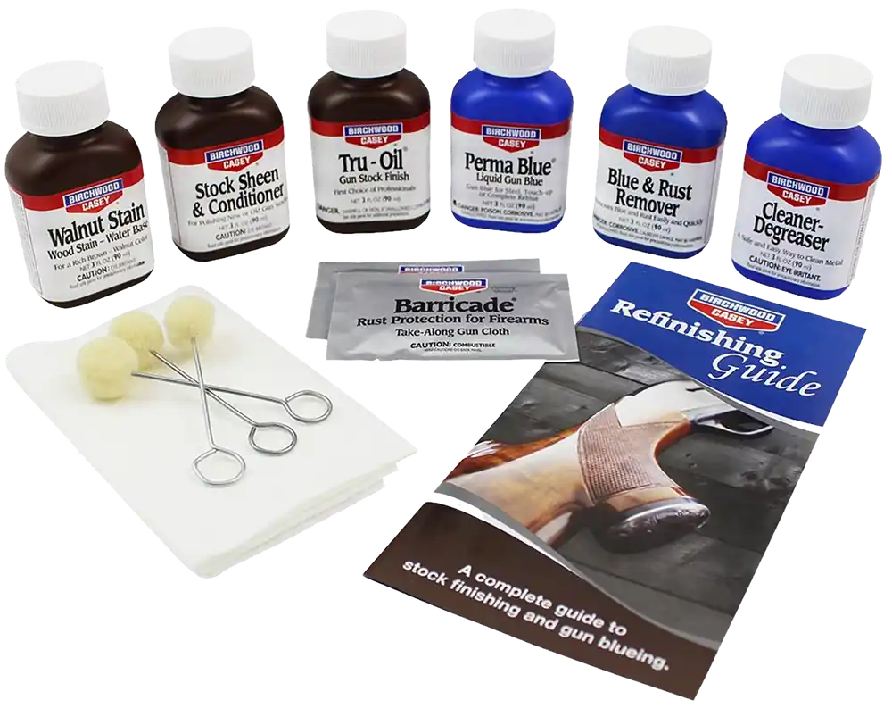 Deluxe Gun Stock Finishing Kit with Perma Blue & Tru-Oil by Birchwood Casey
