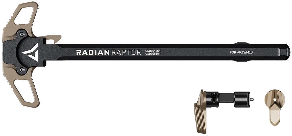 Radian Weapons R0299 Raptor Charging Handle & Talon Safety, FDE, Ambi, Mil-Spec AR-15/M16
