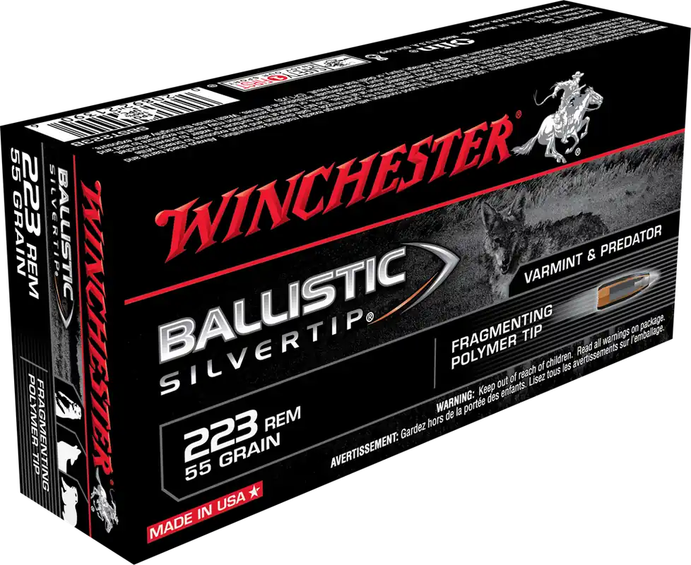 Winchester Ballistic Silvertip .223 Rem 55gr Ammo - 20 Rounds
