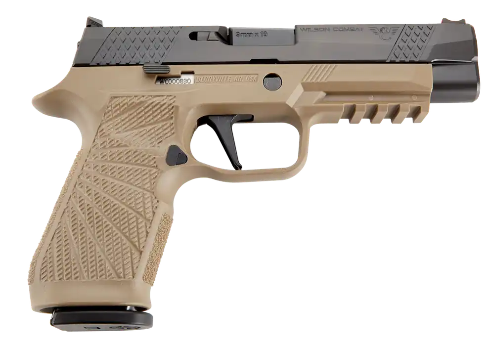 Wilson Combat P320 9mm Luger 17+1, 4.70" Barrel, Black/Tan Finish
