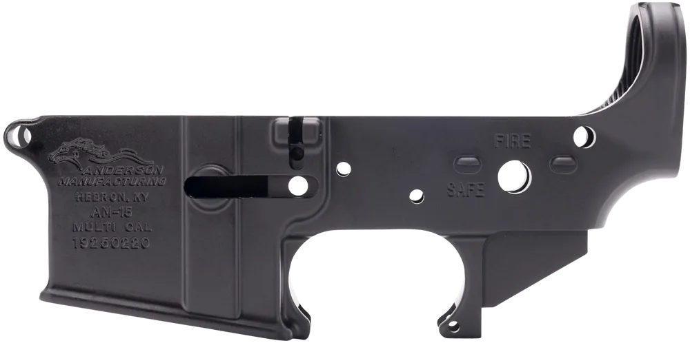 Anderson D2K067A000OP Multi-Caliber AR-15 Receiver - Black Anodized 7075-T6 Aluminum, Mil-Spec Dimensions