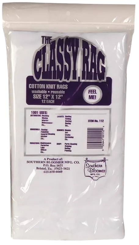 Southern Bloomer 112 Cotton Cleaning Patches 12" x 12" - Pack of 12